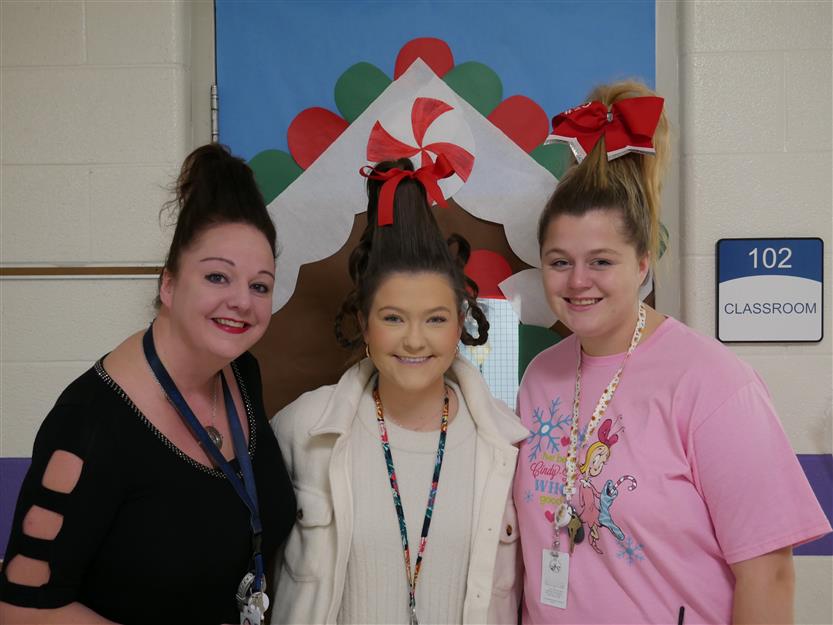 Students enjoying holiday activities